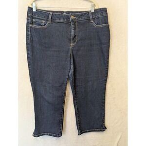 St John's Bay Capri Jeans Women's 18 Stretch Denim Cropped
